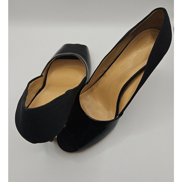 Tahari Patent Leather Open Square Toe Women's Size 8 Medium Shoes - 3 1/2" Heel - Picture 16 of 16